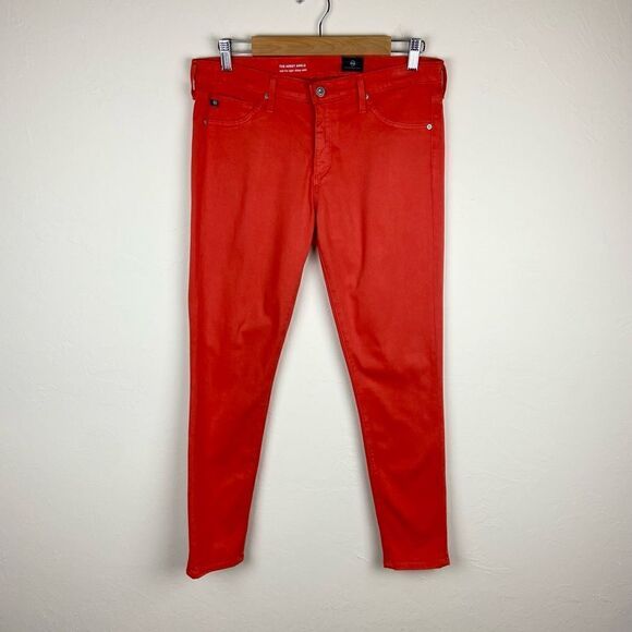 AG ‘The Abbey Ankle’ Mid-Rise Skinny Ankle Pant - Burnt Orange - Picture 2 of 8